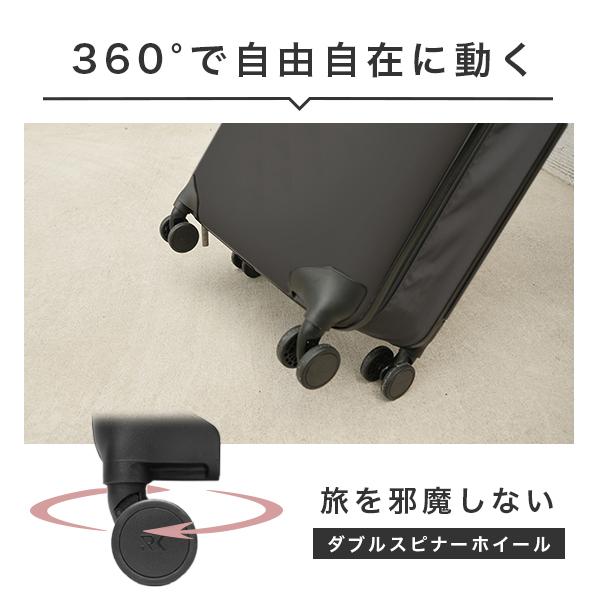 [当店限定カラー有] Rollink スーツケース 機内持ち込み 折り畳み 4輪タイヤ 360度回転 FLEX360°Spinner 軽量 薄型 Sサイズ 39L キャリーケース 防水 撥水 旅行 | アントレックス | 11