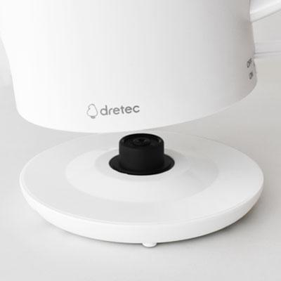 ドリテック 電気ケトル おしゃれ 公式 PO-360 洗いやすい 白 1.0L 900W