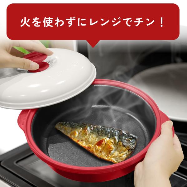ヒロ・コーポレーション 電子レンジ調理器 深型 焼き魚 焼き目がつけ