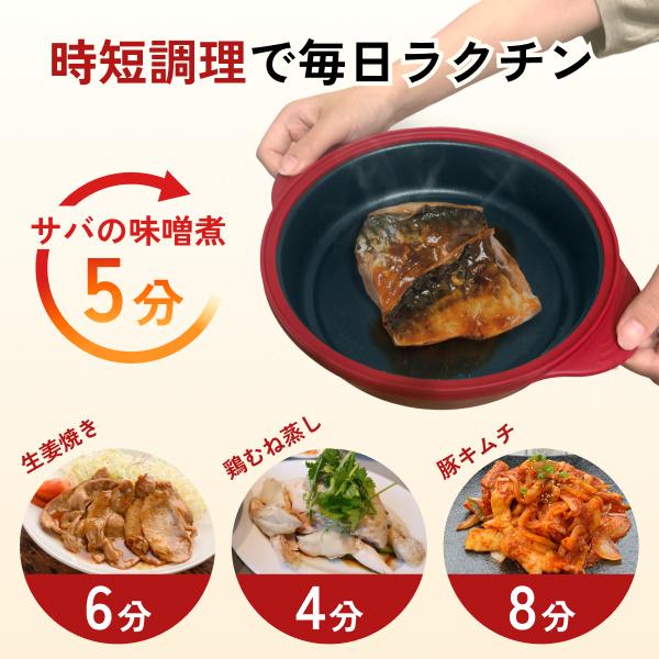 ヒロ・コーポレーション 電子レンジ調理器 深型 焼き魚 焼き目がつけ