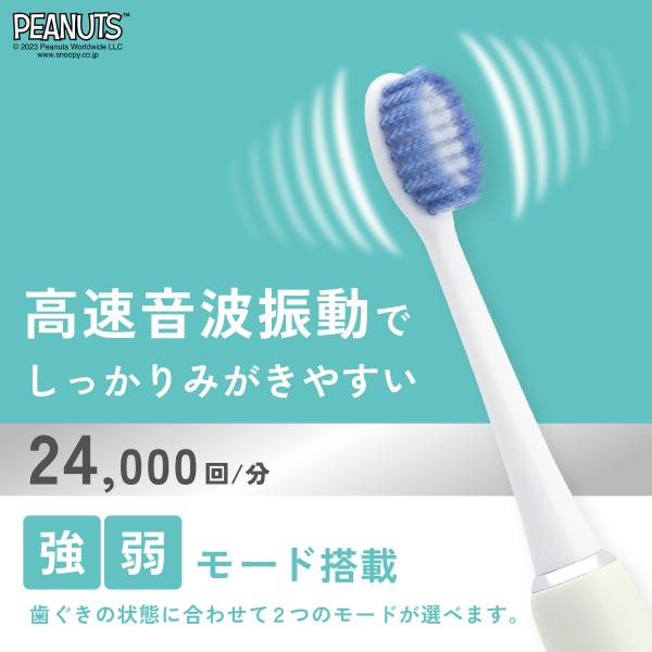 ドリテック 電動歯ブラシ ピーナッツデザイン 音波式 防水 ドリテック 電動歯ブラシ ピーナッツデザイン 音波式 防水