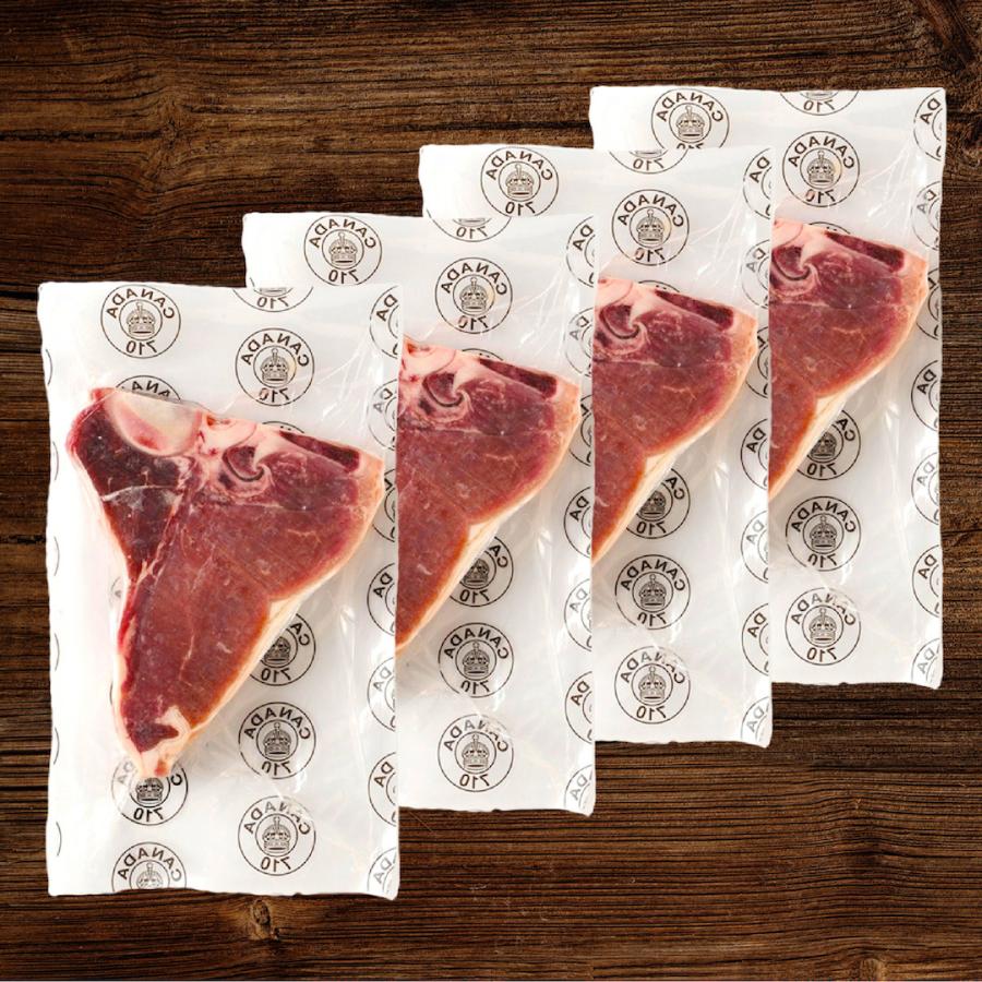 Tボーンステーキ 200g以上 4枚入り カナダ産 仔牛 ステーキ ヒレ