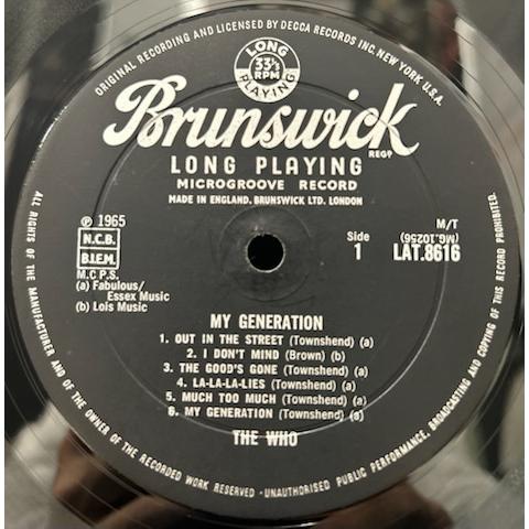 ○限定値下○THE WHO / MY GENERATION (UK-ORIGINAL MONO 状態良好