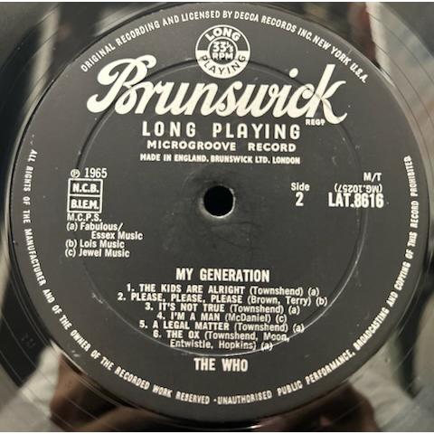 ○限定値下○THE WHO / MY GENERATION (UK-ORIGINAL MONO 状態良好