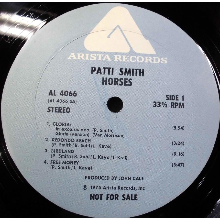 ●US-Aristaオリジナル””White-Lettering，Promo，Sticker，RL-Cutting Copy””!! Patti Smith / Horses Aristaオリジナル””White Lettering，Promo，Sticker，RL Cutting Copy”” Smith Horses AL