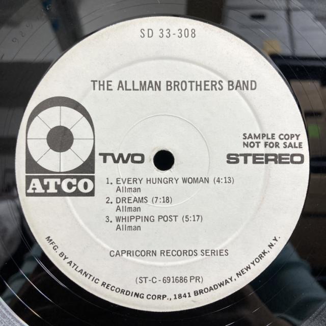 美盤　国内見本盤７インチ オールマン・ブラザーズ・バンド　プロモ 美盤 国内見本盤7インチ オールマン・ブラザーズ・バンド