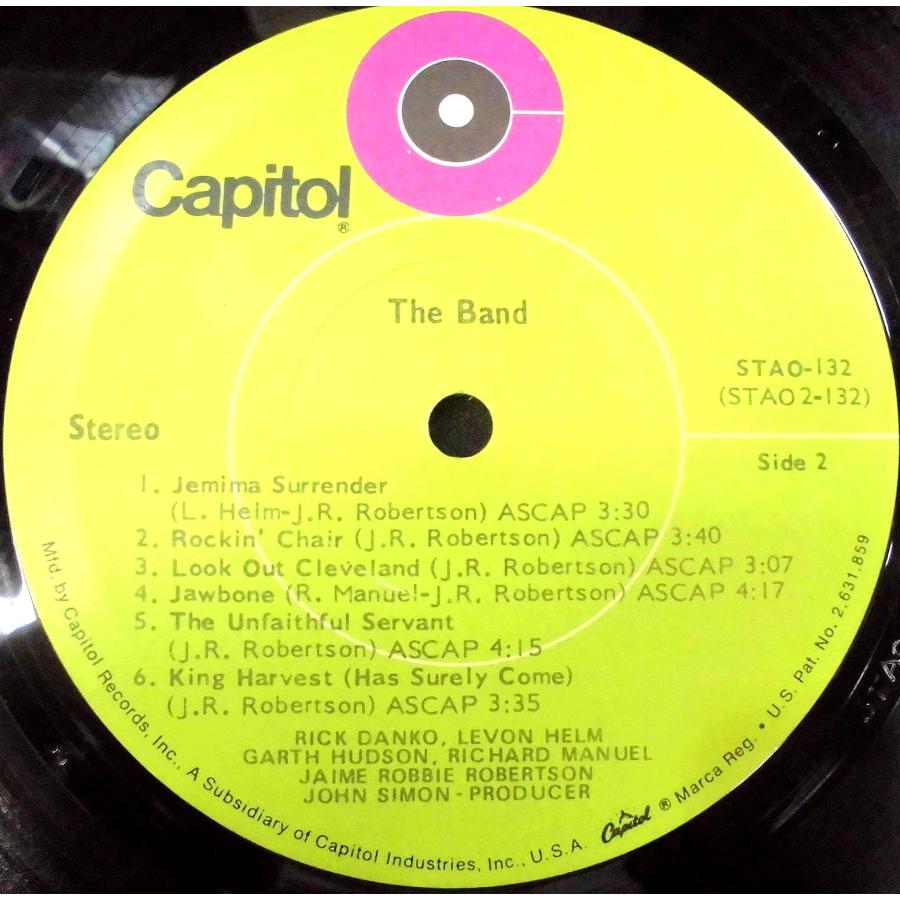 ●US-Capitol Recordsオリジナル””w/Green-Target Labels，RL-Cutting Copy!!”” The Band / Band_8