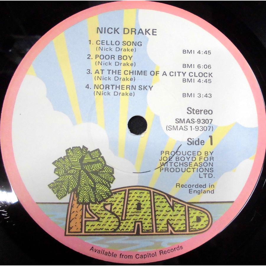 ●US-Island Recordsオリジナル””w/Pink rim，Winchester-Pressing，CS，EX-:EX-Copy””!! Nick Drake / Nick Drake_7