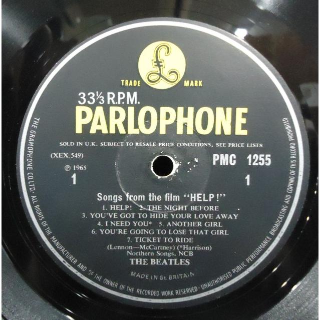 BEATLES / HELP!(UK-ORIGINAL/MONO/YELLOW×BLACK) (UK-ORIGINAL