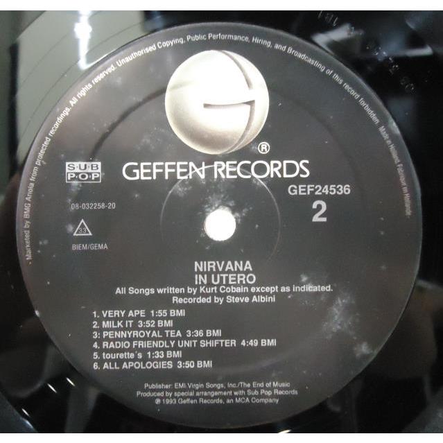 NIRVANA IN UTERO EUオリジナル盤 NIRVANA / IN UTERO (EU ORIGINAL) : ディスクユニオン立川店 - 通販