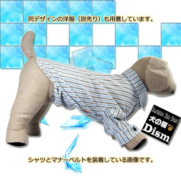 犬服 マナーベルト ファインストライプ・ブルーライン（超小型犬から中型犬用）メール便なら送料無料 マナーバンド｜dism｜02