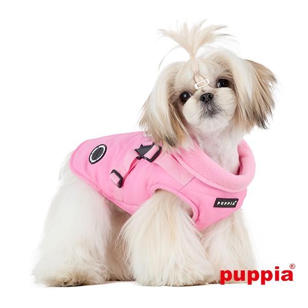 Puppia（パピア） 犬服 ハーネス一体型ジャンパー 裏地フリース 中綿