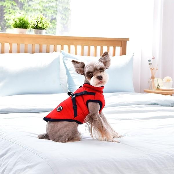 Puppia（パピア） 犬服 ハーネス一体型キルティングジャケットコート S