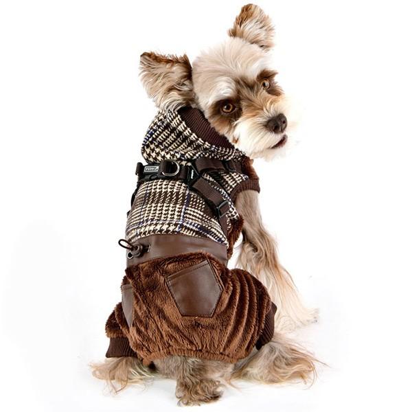Puppia 犬服 PUPPIA ハーネス一体型秋冬用ジャンプスーツ