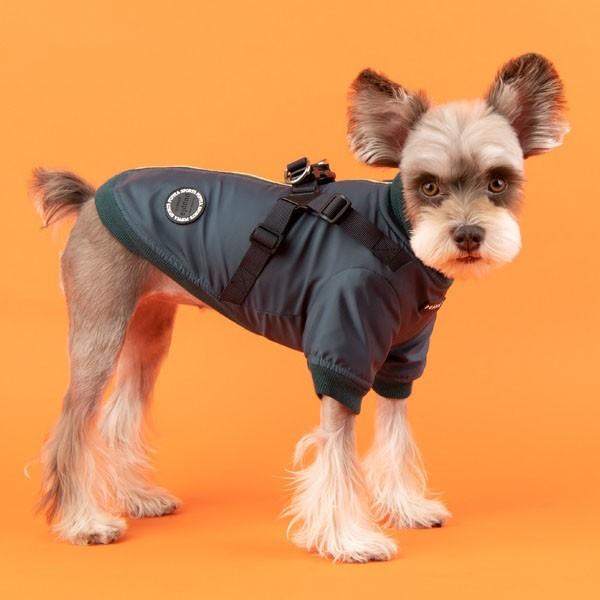 Puppia（パピア） 犬服 ハーネス一体型ジャンパー DOMINIC 裏地は厚手