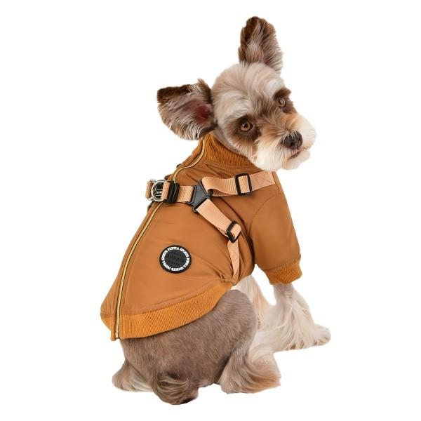 犬服 PUPPIA ハーネス一体型ジャンパー DOMINIC Puppia（パピア） 犬服 ハーネス一体型ジャンパー DOMINIC 裏地は