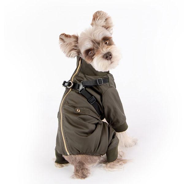 PUPPIA ハーネス一体型 背中開き 防寒 ジャンプスーツ 裏地フリースM 楽天市場】＼本日200円OFF／ 犬服 PUPPIA ハーネス一体型防寒