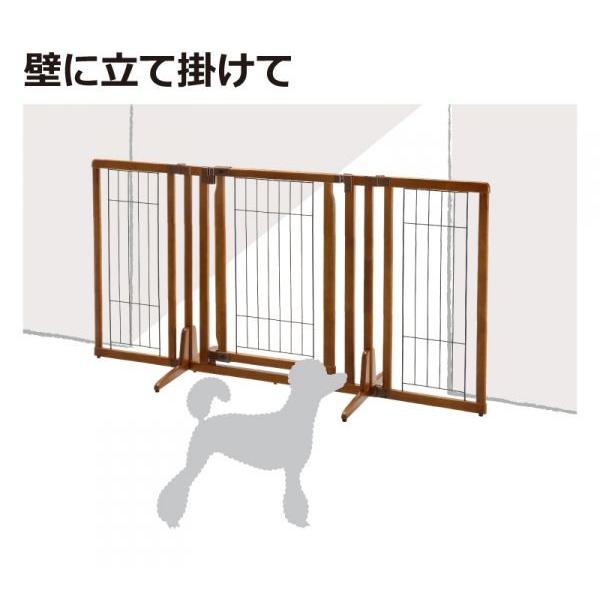 木製 おくだけ ドア付 ペットゲート H ワイド（小型犬 中型犬用 体重目安3~20kg） 他商品との同時注文不可  バリケード 間仕切り パーテーション 衝立リッチェル｜dism｜04