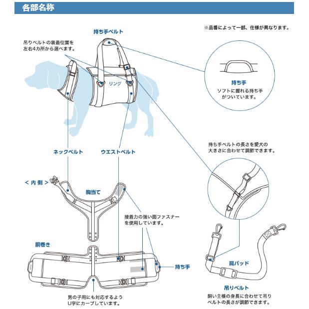 大型犬 中型犬用 歩行補助ハーネス ララウォーク スカーレットメッシュ  LaLaWalk 介護用ハーネス 柴犬 ラブラドールレトリバー ゴールデンレトリバー_12