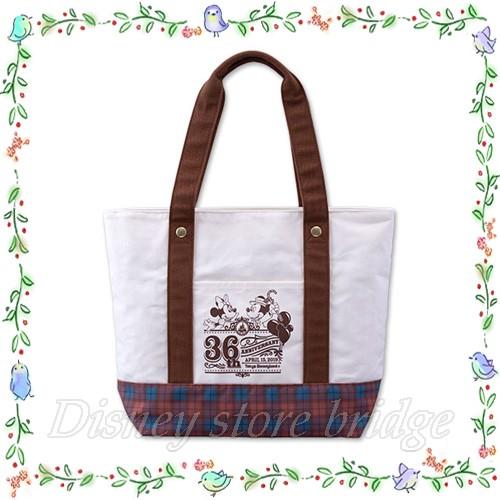 トートバッグ 東京ディズニーランド 限定 36周年 アニバーサリー グッズ ワールドバザール デザイン 記念 36th ミッキー ミニー シンプル 鞄 1345 ディズニーストアブリッジ 通販 Yahoo ショッピング