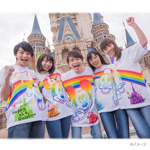 公式 ディズニー 大人用 Tシャツ 虹 レインボー 笑顔 ユニセックス おしゃれ 親子 ペア パーク限定 ミッキー ミニー ドナルド デイジー グーフィー 半袖 服 白 1957 ディズニーストアブリッジ 通販 Yahoo ショッピング