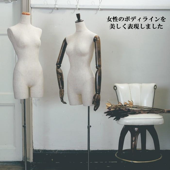 マネキン レディースボディ 芯地ニット張り 腕なし 円形スチールベース ディスプレイ用品 アパレル雑貨 SL079-1N |  | 02