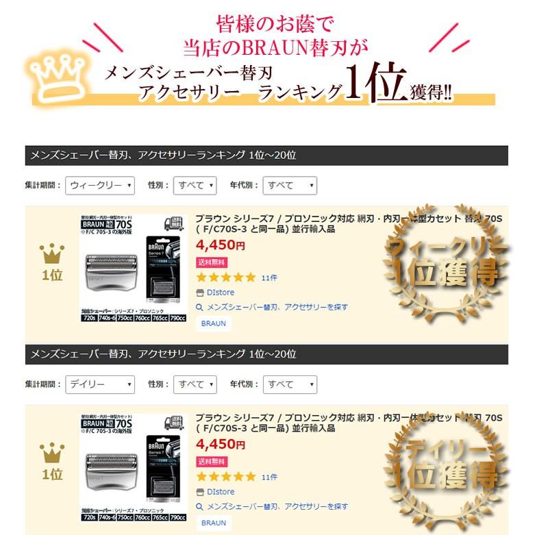 BRAUN（ブラウン） シリーズ7 / プロソニック対応 網刃・内刃一体型