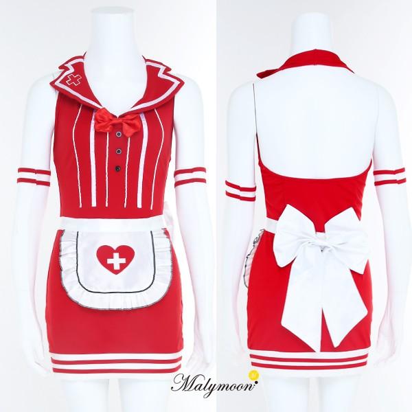 ナース イベント レディースMalymoon(マリームーン)レッド＆ブルーナース フルセット コスプレ コスチューム 衣装 セクシー 看護師 医者 可愛い 大人 仮装 |  | 15