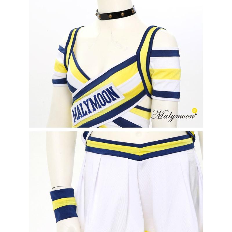 チアガール コスプレ レディース Malymoon(マリームーン) チアガール(ワンピース・カチューシャ・首飾り・手首飾り・ソックス・ボンボン)/全2色 イベント |  | 12