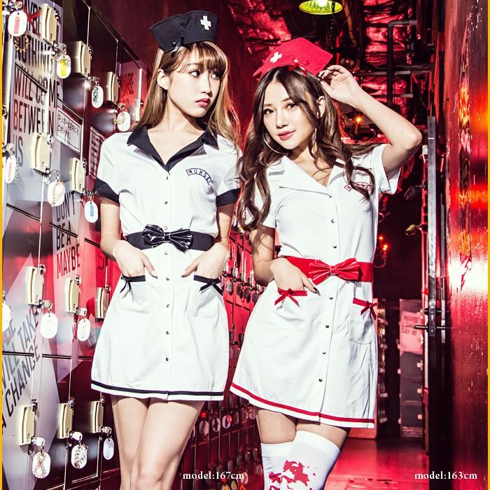 コスプレ ナースcostume(コスチューム)リボンナース 3点セット（ワンピース・キャップ・ベルト）レディース 衣装 仮装 イベント かわいい |  | 02