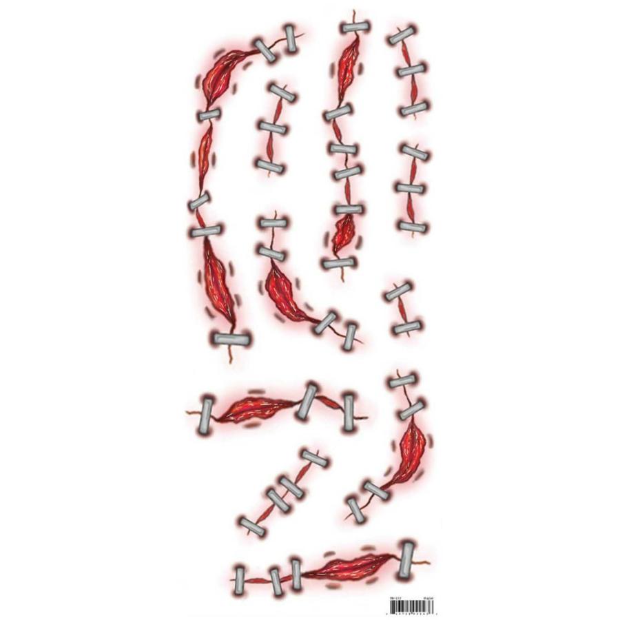 イベント タトゥーシール costume(コスチューム) 傷タトゥーシール(Stapled)/全1色 特殊メイク 傷口 ゾンビ ペイント(ゆうパケット200円対応)｜dita｜02