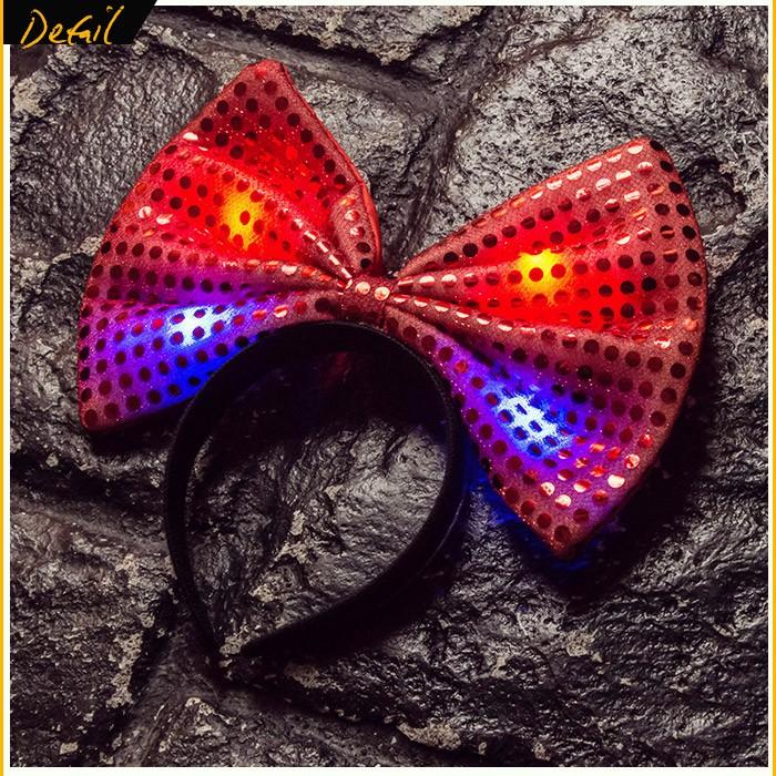 レディース 小物 costume(コスチューム)光るリボンカチューシャ (ゆうパケット1) イベント 仮装 衣装 グループ 可愛い 宴会 余興 イベントーグッズ  ペア |  | 04