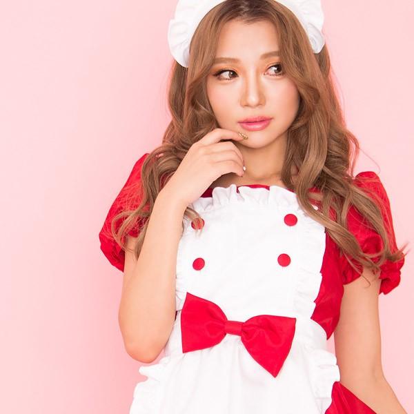 メイドコスプレ  イベント costume(コスチューム) イベント メイド 3点セット（エプロン付きワンピース、カチューシャ、リボン）セット 可愛い 2023 |  | 04