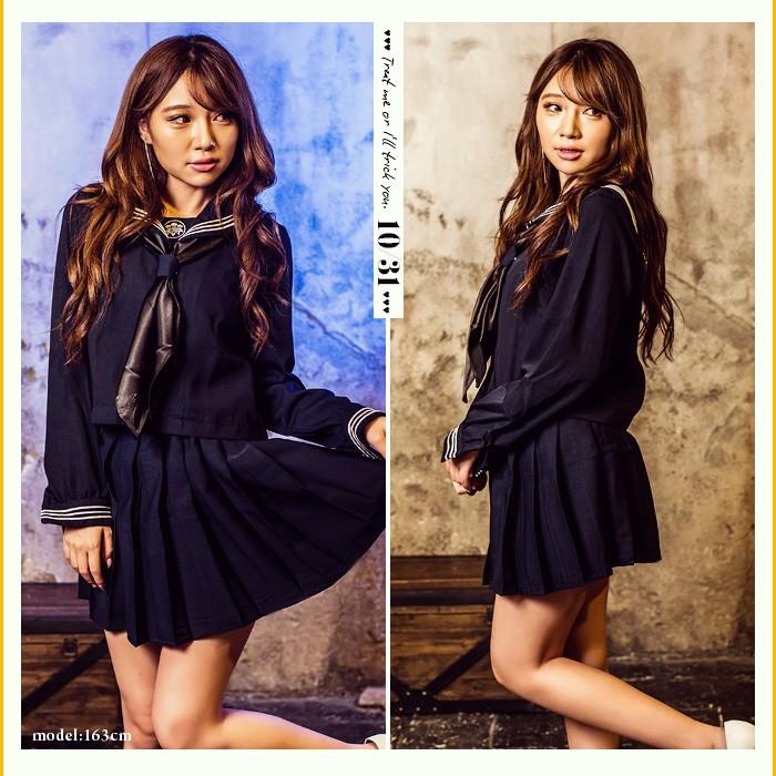 コスプレ セーラー服 costume(コスチューム)セーラー服/全1色 3点セット（シャツ、スカート、スカーフ ） 制服 学生 スカート セット 学生服 イベント |  | 03