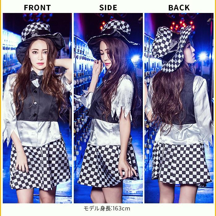 コスプレ　ゾンビ レディース  レディース costume(コスチューム)ドールゾンビ 5点セット(帽子、トップス、ベスト、スカート、蝶ネクタイ) イベント |  | 05