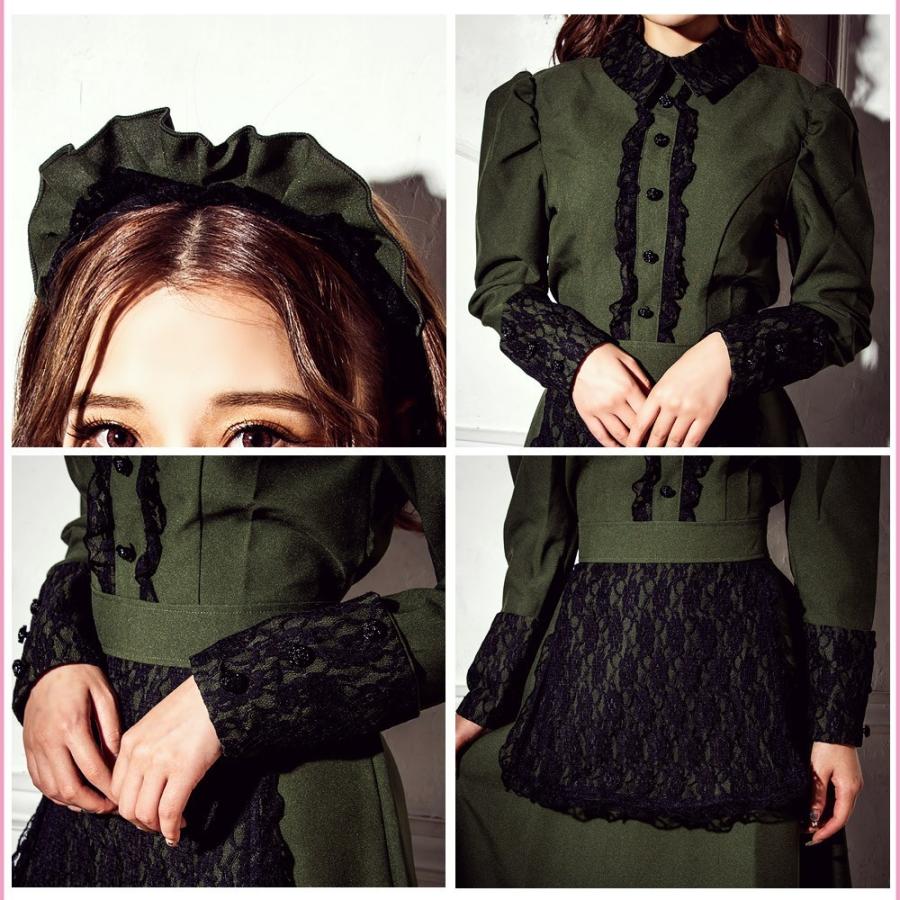 メイド イベント コスプレcostume(コスチューム)洋館メイド2点セット（ワンピース、カチューシャ） レディース セット  衣装 仮装 ペア 大人イベント |  | 08