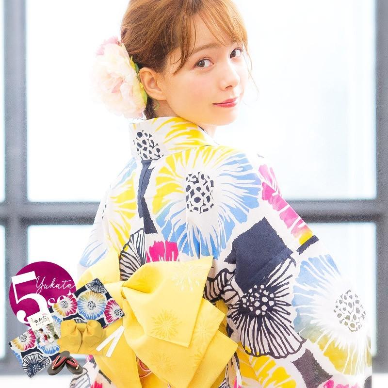 浴衣 レディース セット 京都本格 女性浴衣5点フルセット ゆかた 作り帯 下駄 腰ひも 着付マニュアル本 初心者もok 女子 人気 男ウケ トレンド Dl 18kimuface18 浴衣 水着通販dita 通販 Yahoo ショッピング