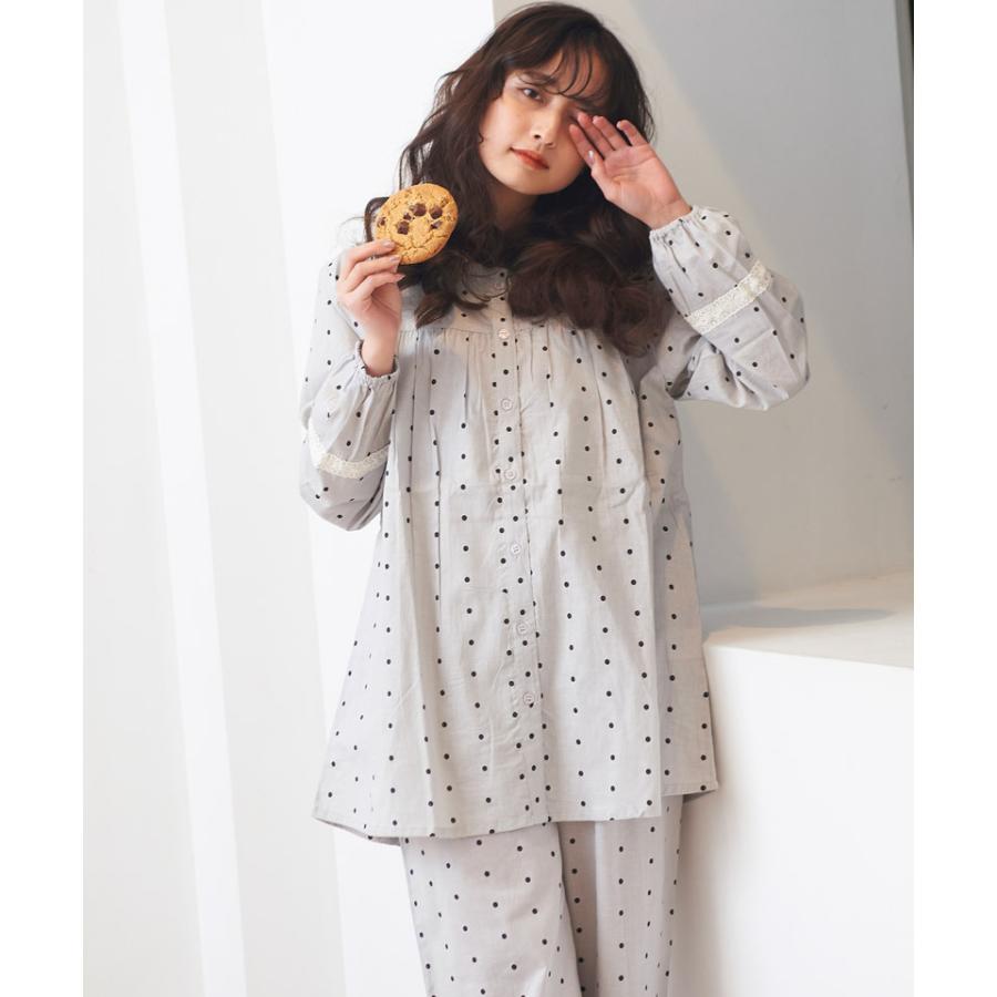 パジャマ レディース 長袖 シーチング ドット プリント 上下セット パジャマ 全2色 部屋着 半袖 女性 パステル オトナ可愛い 涼しい ドット シンプル 女子 薄手 Dl 浴衣 水着通販dita 通販 Yahoo ショッピング
