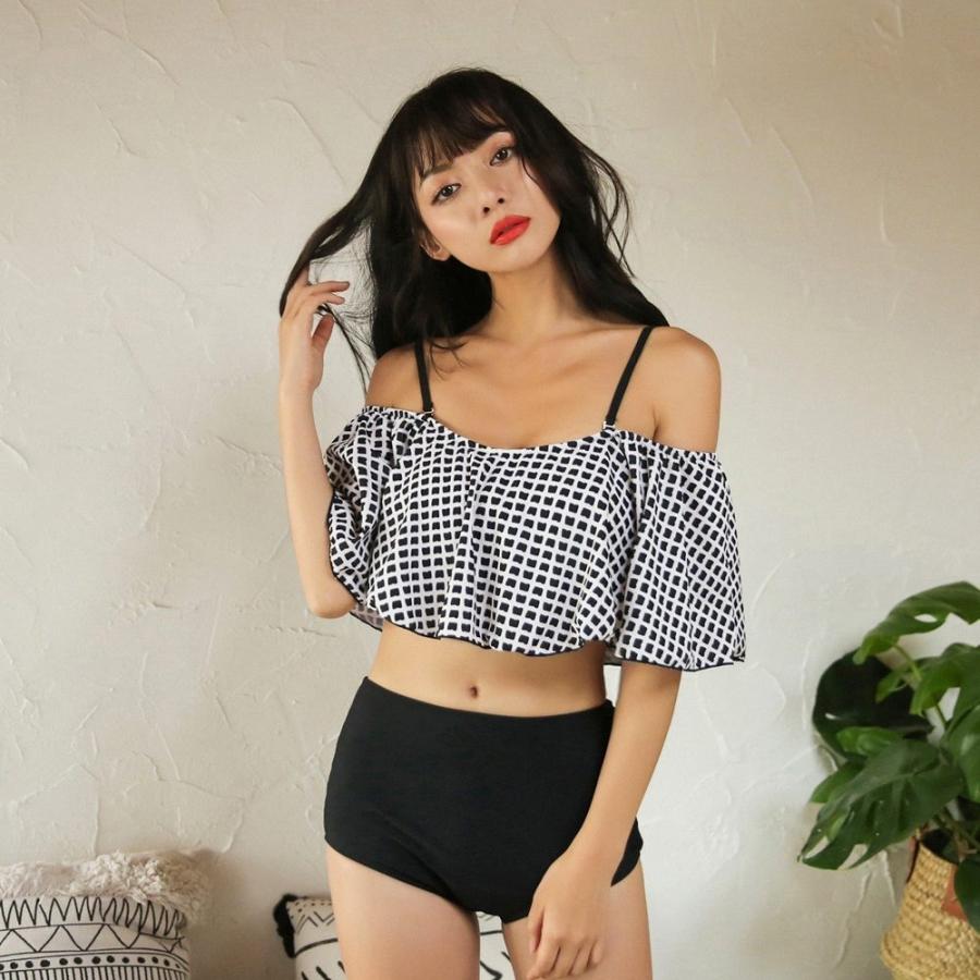 ガーリーオフショルダービキニ"レディース 新作 水着 ビーチ プール ジム | 