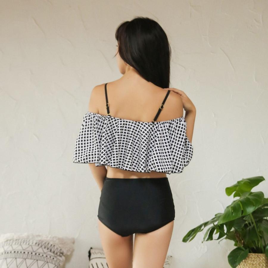 ガーリーオフショルダービキニ"レディース 新作 水着 ビーチ プール ジム |  | 04