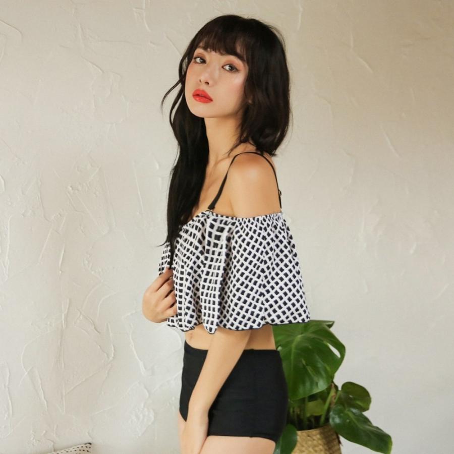 ガーリーオフショルダービキニ"レディース 新作 水着 ビーチ プール ジム |  | 05