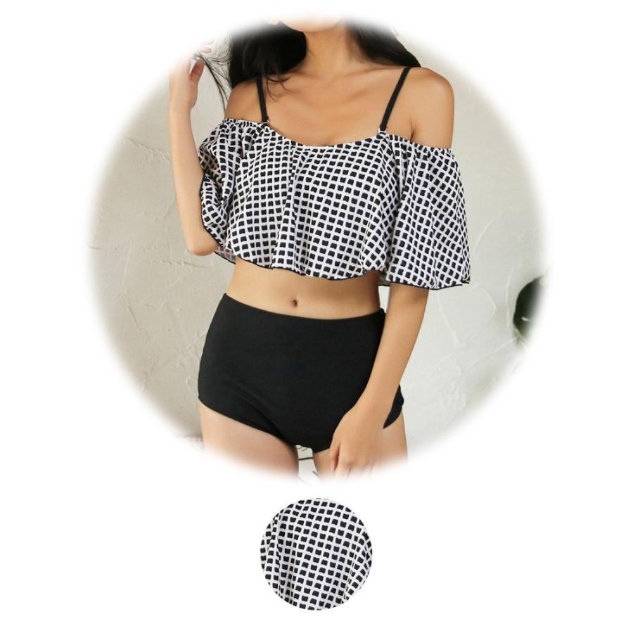 ガーリーオフショルダービキニ"レディース 新作 水着 ビーチ プール ジム |  | 06