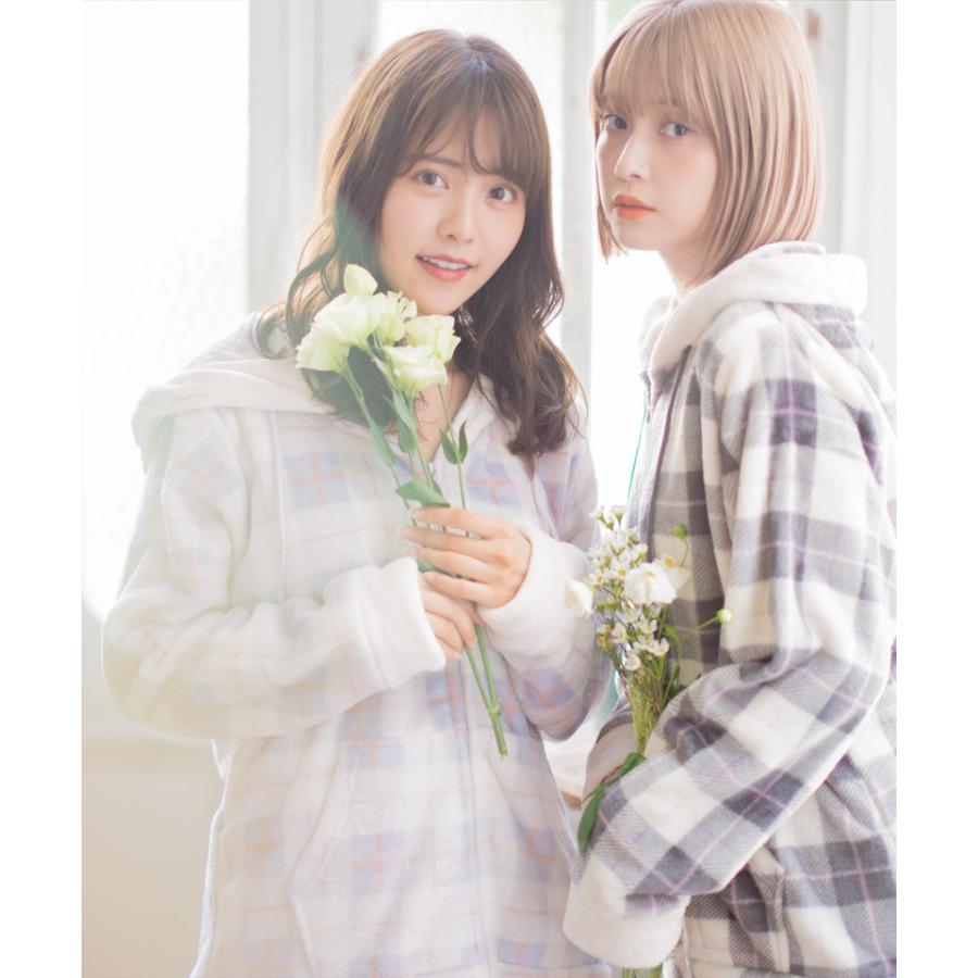 パジャマ レディース ソフトマイクロふわもこチェックパーカー ロングパンツセット 全3色 部屋着 ナイトウェア ルームウェア 可愛い 長袖 大人 Dl 浴衣 水着通販dita 通販 Yahoo ショッピング