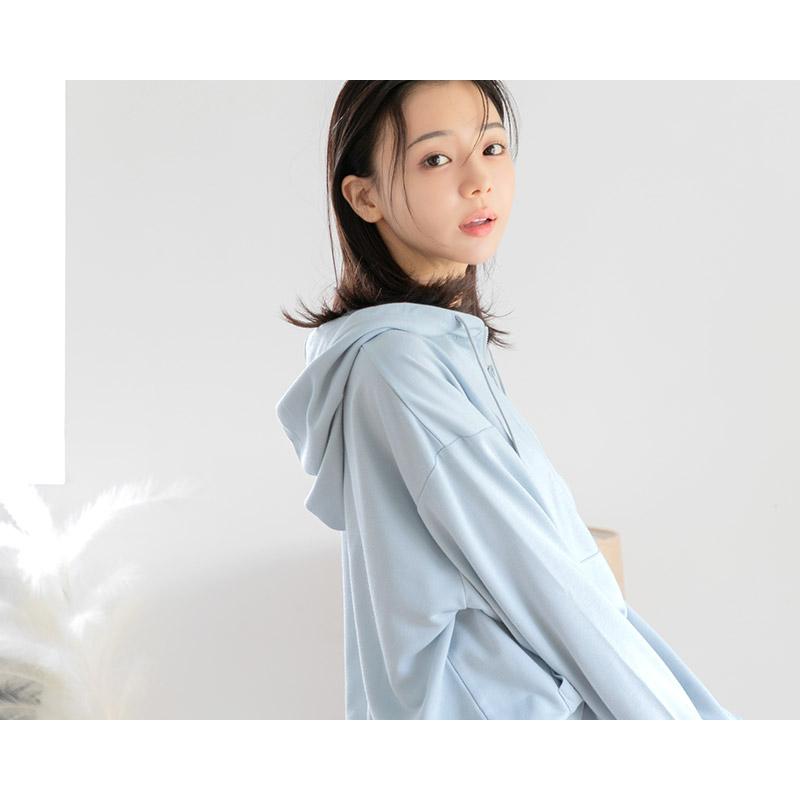 ジャージ レディース 上 ルームウェア 冬 長袖 前開き パーカー パジャマ 部屋着 薄手 ランニング トップスのみ 秋 春 黒 2025年 | Dita | 15