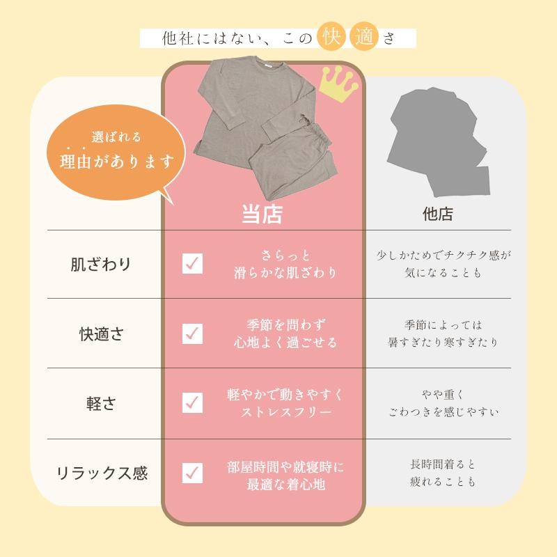 ルームウェア レディース 冬 長袖 パジャマ 前開き 春 秋 セットアップ 上下 ロングパンツ 薄手 とろみ Tシャツ さらさら ピンク グレー 水色 入院 新作 2025年 | Dita | 06