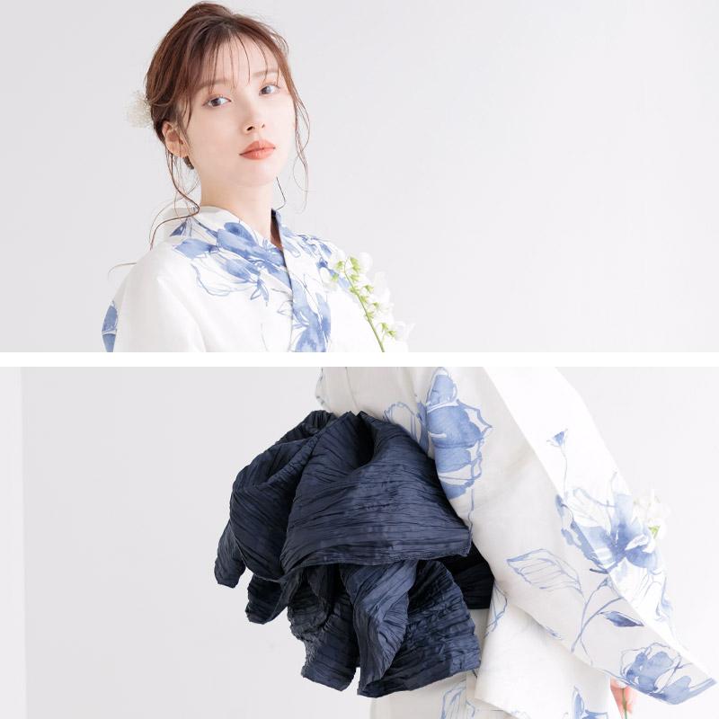 Dita レディース 浴衣 セット 簡単（ゆかた・しわ兵児帯・下駄