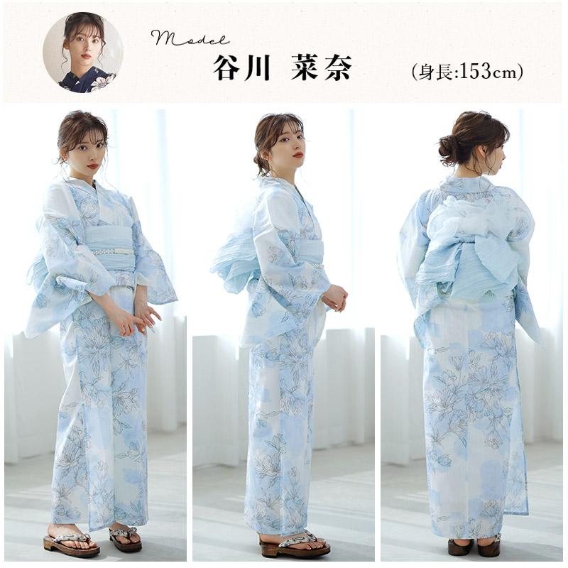 Dita 浴衣 帯 セット 青 Dita 浴衣 レディース セット 簡単（ゆかた・しわ兵児帯・下駄