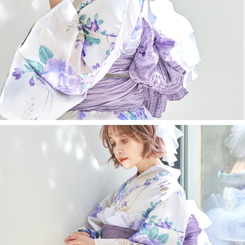 Dita レディース 浴衣 セット 簡単（ゆかた・しわ兵児帯・下駄