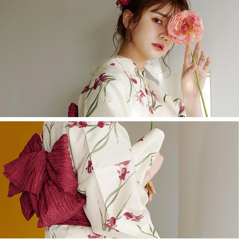Dita 浴衣 レディース セット 簡単(ゆかた・しわ兵児帯・下駄 Dita 浴衣 レディース セット 簡単(ゆかた・しわ兵児帯・下駄