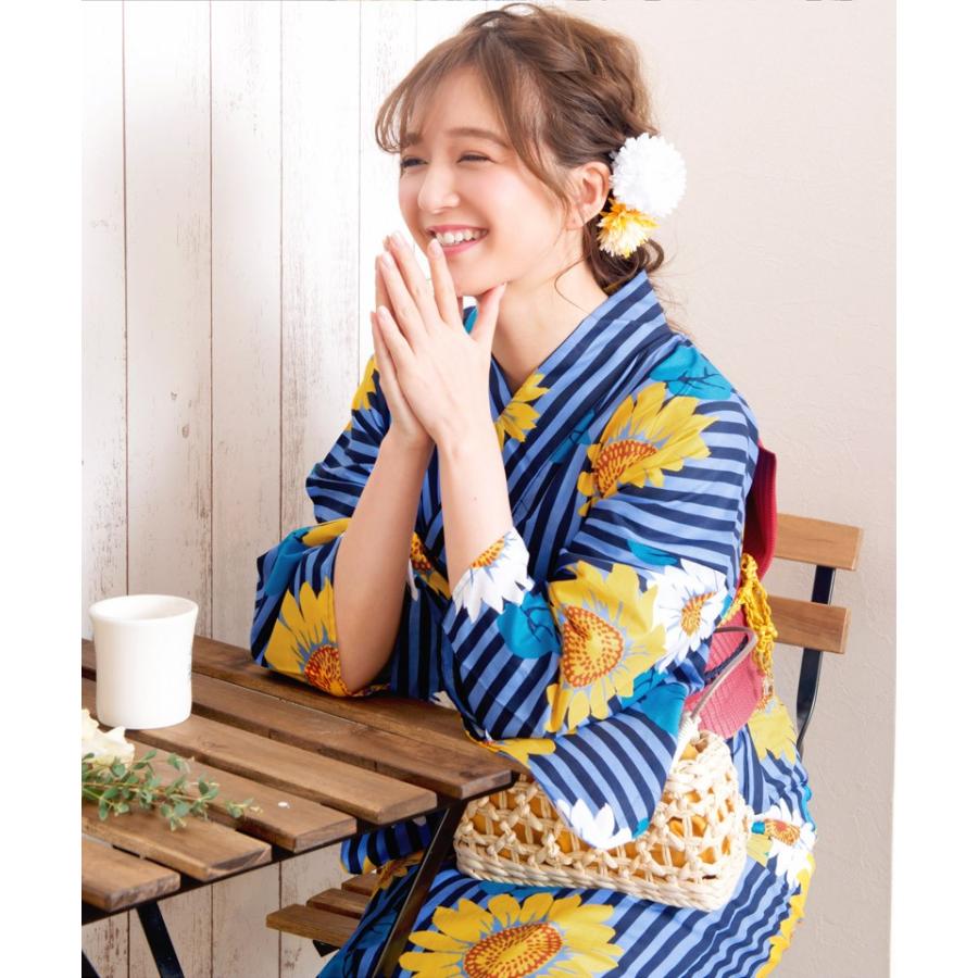 Dita レディース 浴衣 セット 簡単(ゆかた・作り帯・下駄 Dita レディース 浴衣 セット 簡単(ゆかた・作り帯・下駄